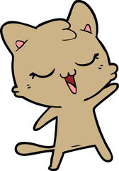 happy cartoon cat