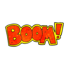 freehand textured cartoon boom symbol