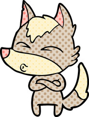 cartoon wolf whistling