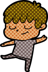 cartoon happy boy