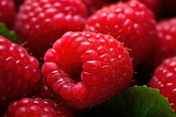 close up of raspberries