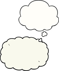 cartoon cloud with thought bubble