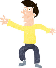 cartoon reaching man