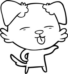 cartoon dog sticking out tongue