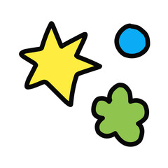 Hand drawn Abstract funny cute Comic characters