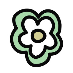 Hand drawn Abstract funny cute Comic characters