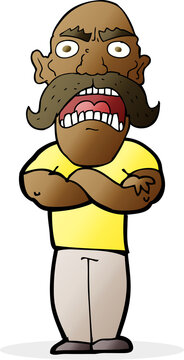 recommend clip art: cartoon angry man