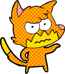 cartoon annoyed fox