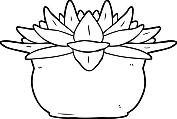 cartoon succulent plant