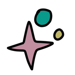 Hand drawn Abstract funny cute Comic characters