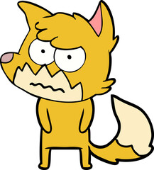 cartoon annoyed fox