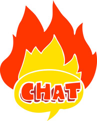 flat color illustration of chat symbol