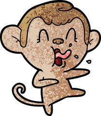 crazy cartoon monkey dancing