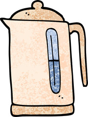 grunge textured illustration cartoon kettle