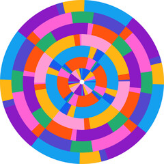 Colorful Geometric Mandala