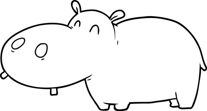 cartoon hippo