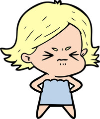 cartoon angry girl