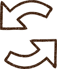 Recycling Arrows Charcoal Drawing