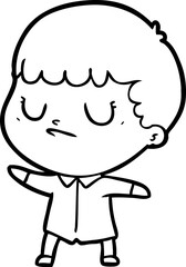 cartoon grumpy boy