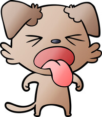 cartoon disgusted dog