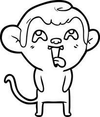 crazy cartoon monkey