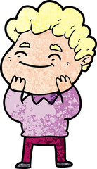 cartoon friendly man