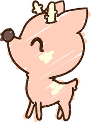 cute deer doodle drawing