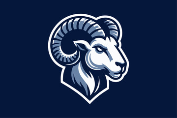Powerful Vector Ram Mascot Logo - Ideal for Sports Teams, Athletic Branding & School Spirit Enhancement