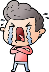 cartoon crying man