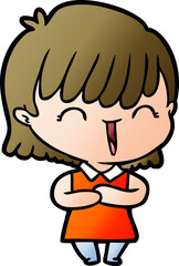 cartoon woman