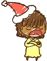 Festive Woman Chalk Drawing