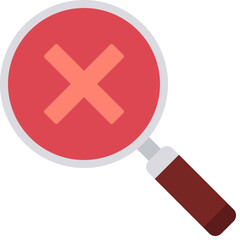 Fototapeta premium Incorrect Search Icon