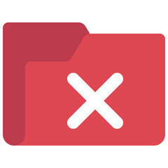 Obraz premium Delete Folder Icon