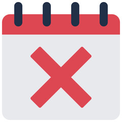 Obraz premium Denied Date Icon