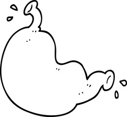 line drawing cartoon organ