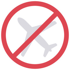 Obraz premium No Flights Icon