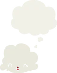 Dekokissen cartoon cloud with thought bubble in retro style © lineartestpilot