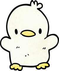 cartoon doodle baby duck