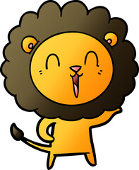 laughing lion cartoon