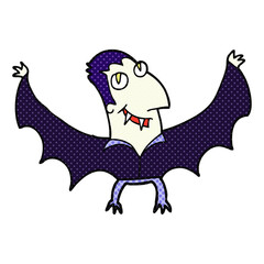 freehand drawn cartoon vampire