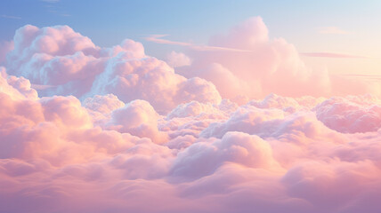 sky with colorful clouds - obrazy, fototapety, plakaty