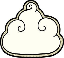cartoon doodle cloud symbol