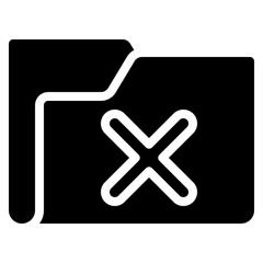 Obraz premium Delete Folder Icon