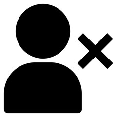 Obraz premium Delete User Icon