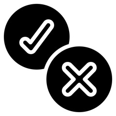 Yes And No Circles Icon