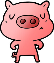 cartoon content pig