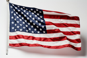 USA national flag on a white background. Generative AI.