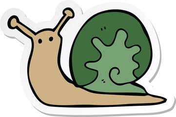 sticker of a cartoon snail