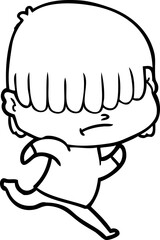 cartoon boy with untidy hair