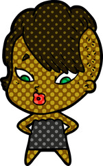 cartoon surprised girl